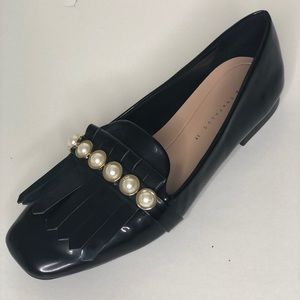 Zara Trafaluc Black flats with Pearls